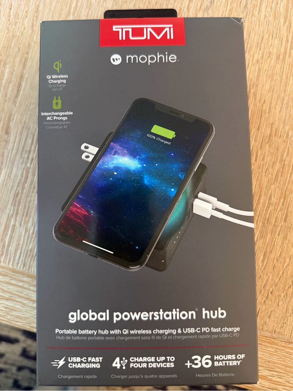 NEW Tumi Mophie Global Powerstation Hub Portable Battery Pack - Black